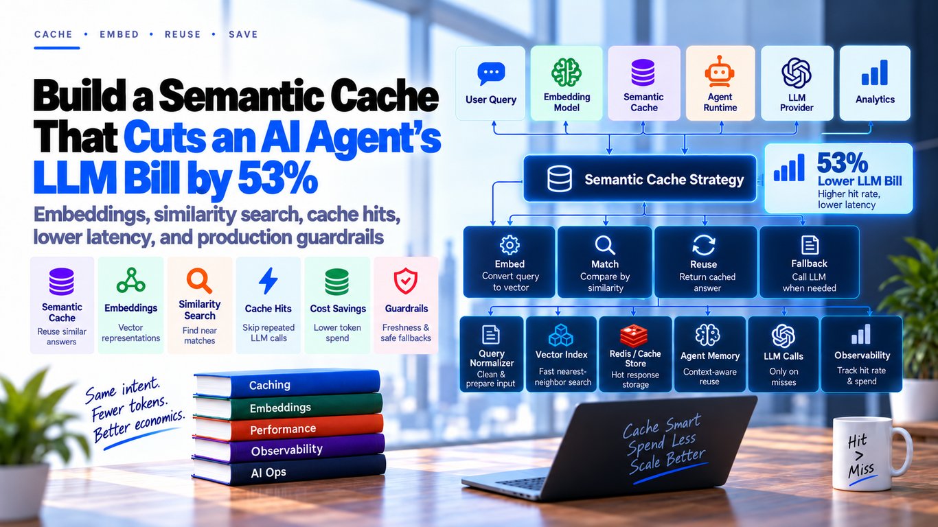 Build a Semantic Cache That Cuts an AI Agent's LLM Bill by 53%