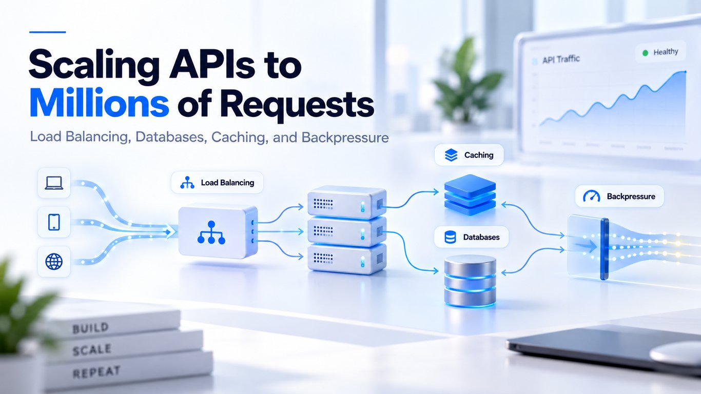 Scaling APIs to Millions of Requests: Load Balancing, Databases, Caching, and Backpressure